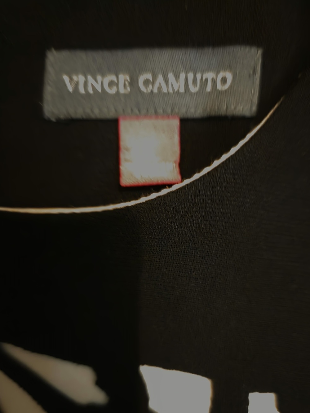 Vince Camuto Laser Cut Design Cream and Black Women Top - Picture 4 of 6